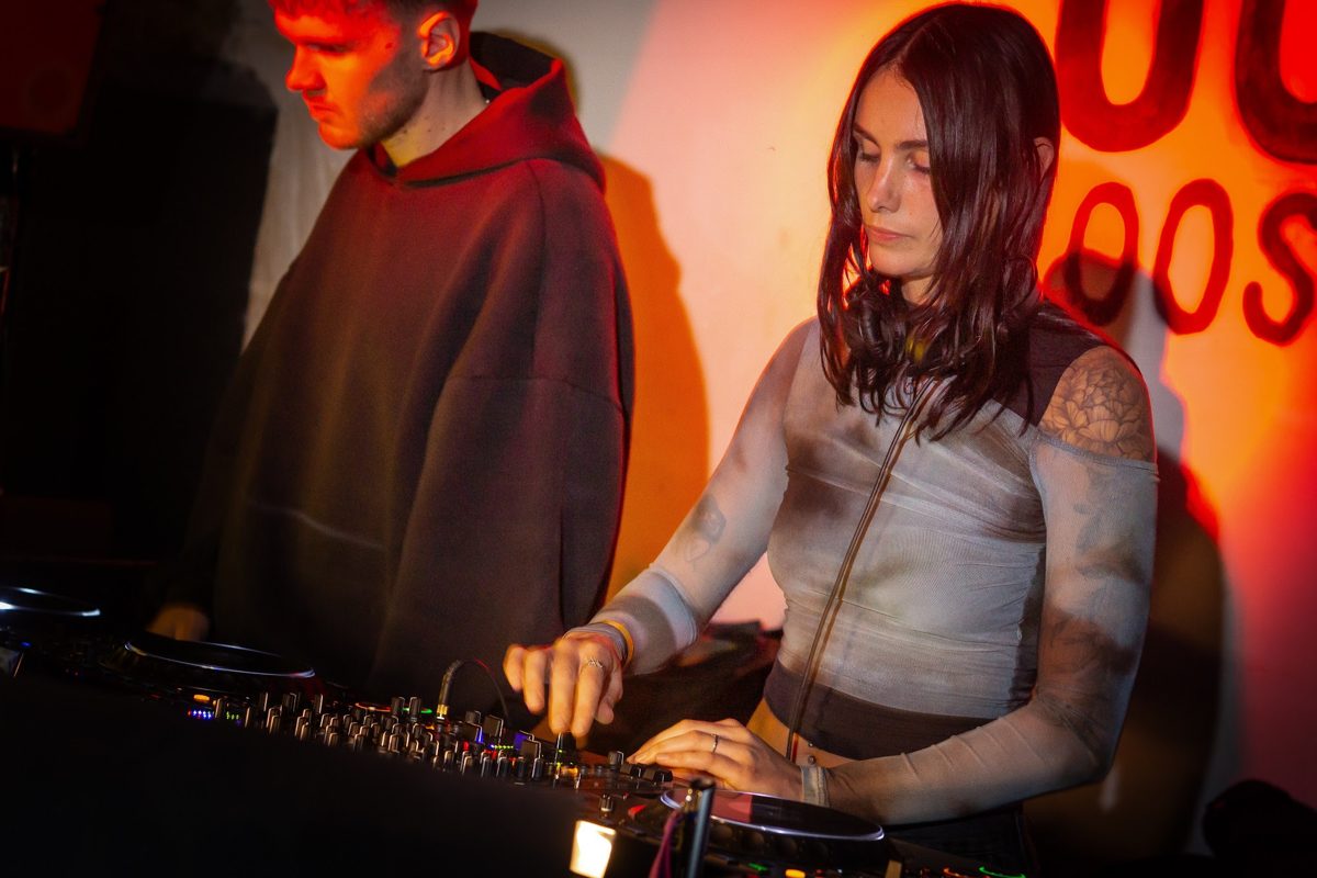 Two artists back to back at the decks